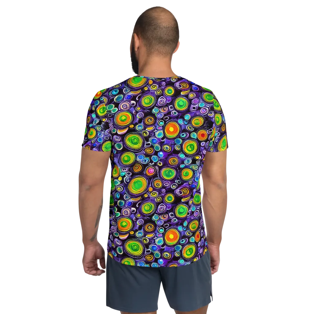 Galaxy Ripple on Men's Athletic T-Shirt — Back