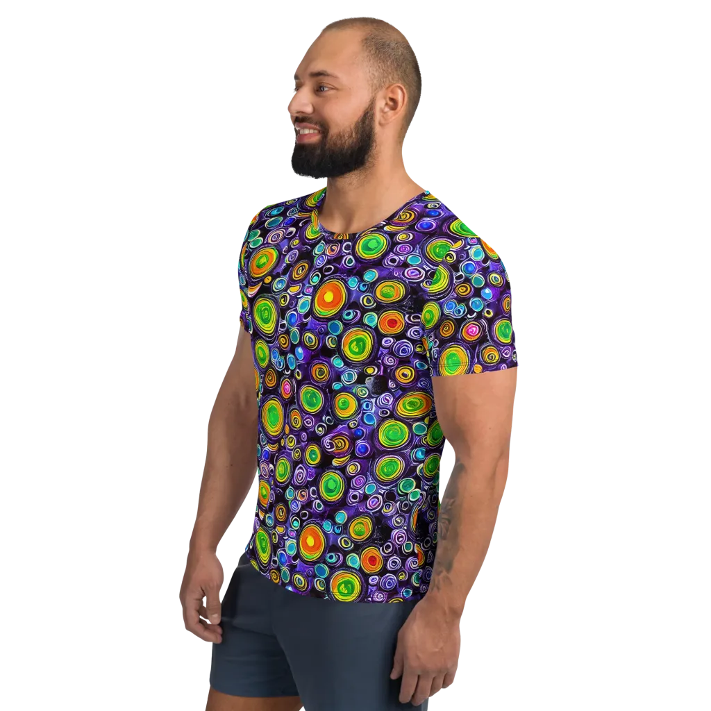 Galaxy Ripple on Men's Athletic T-Shirt — Left