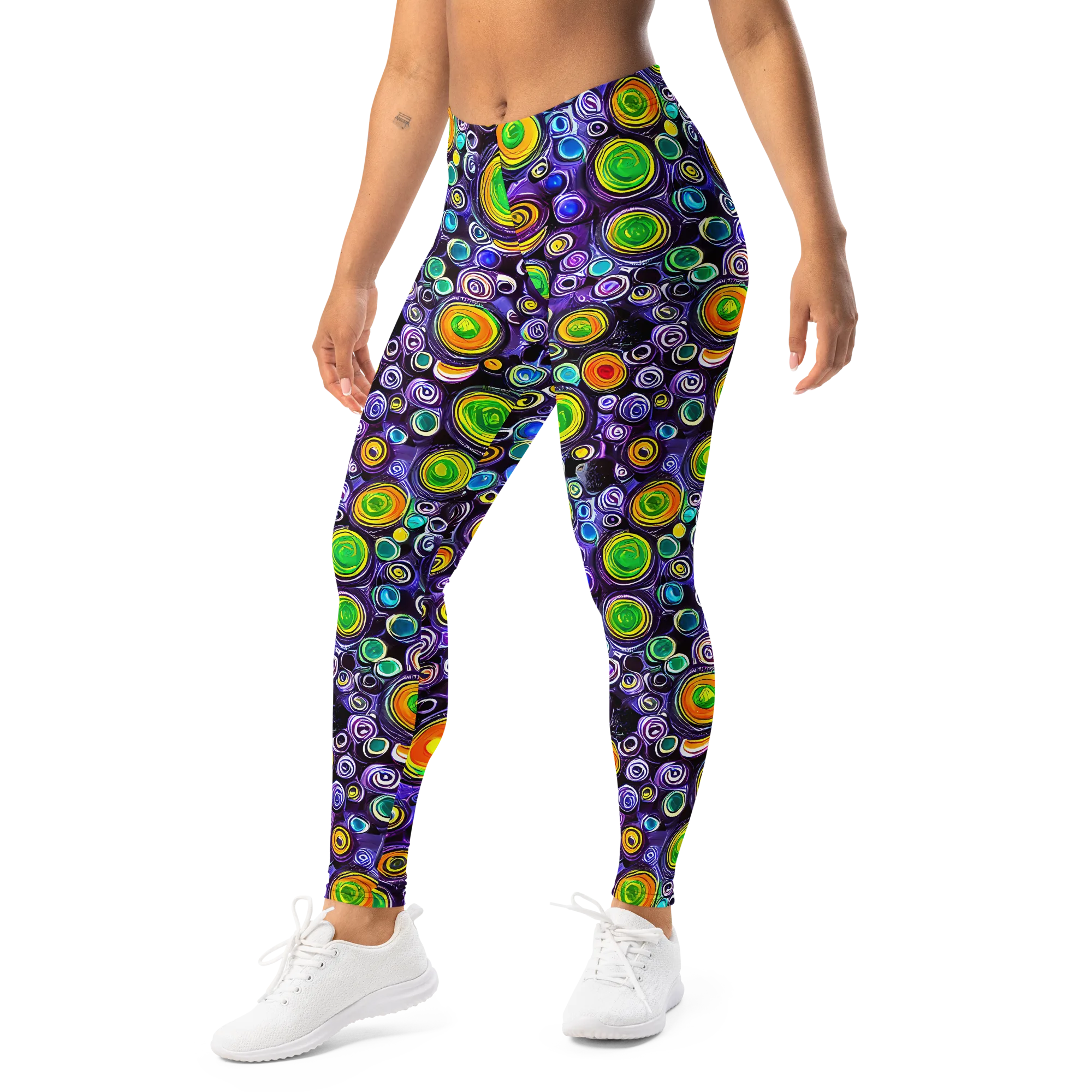 Galaxy Ripple on Leggings — Left Front