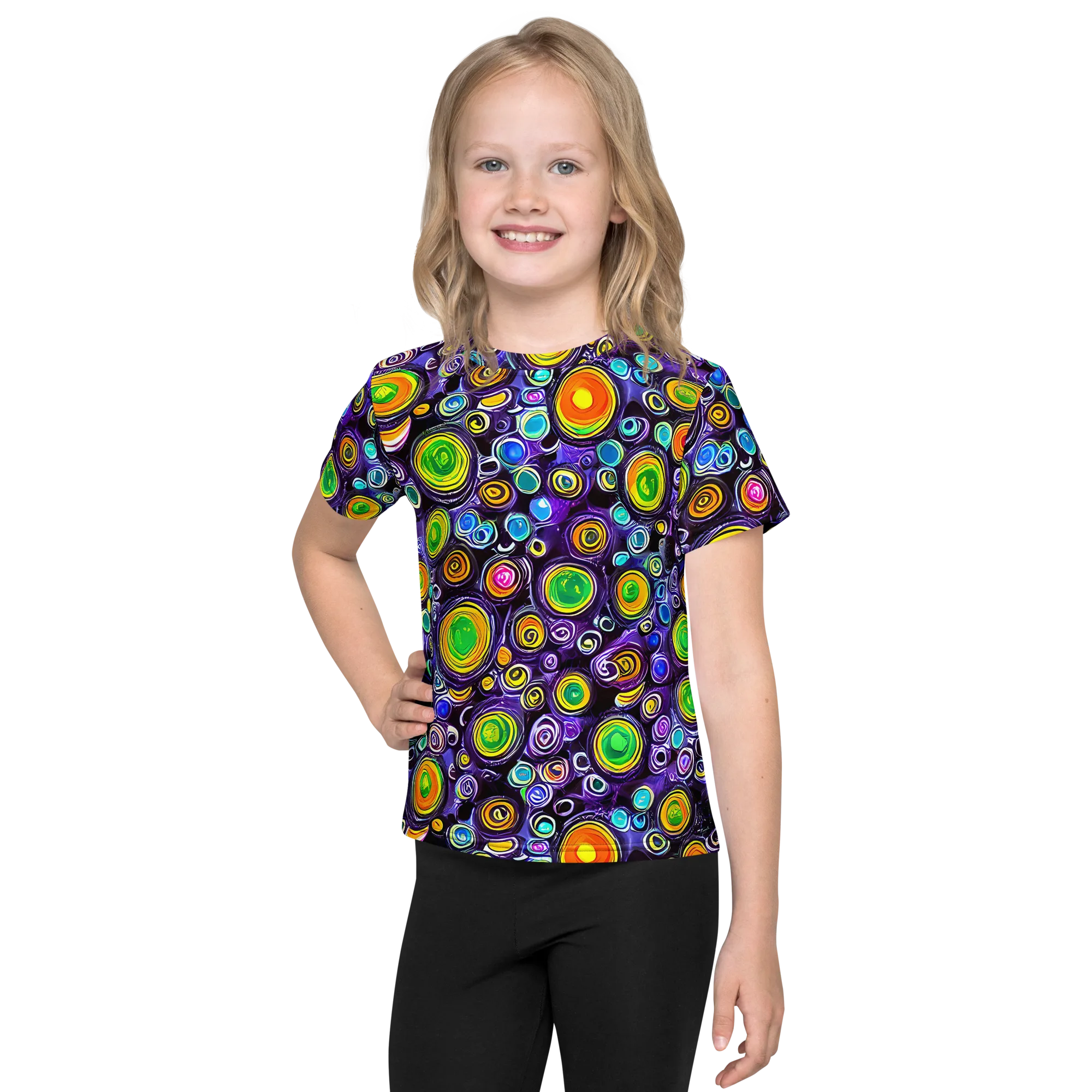 Galaxy Ripple on Kids Crew Neck T-Shirt — Front