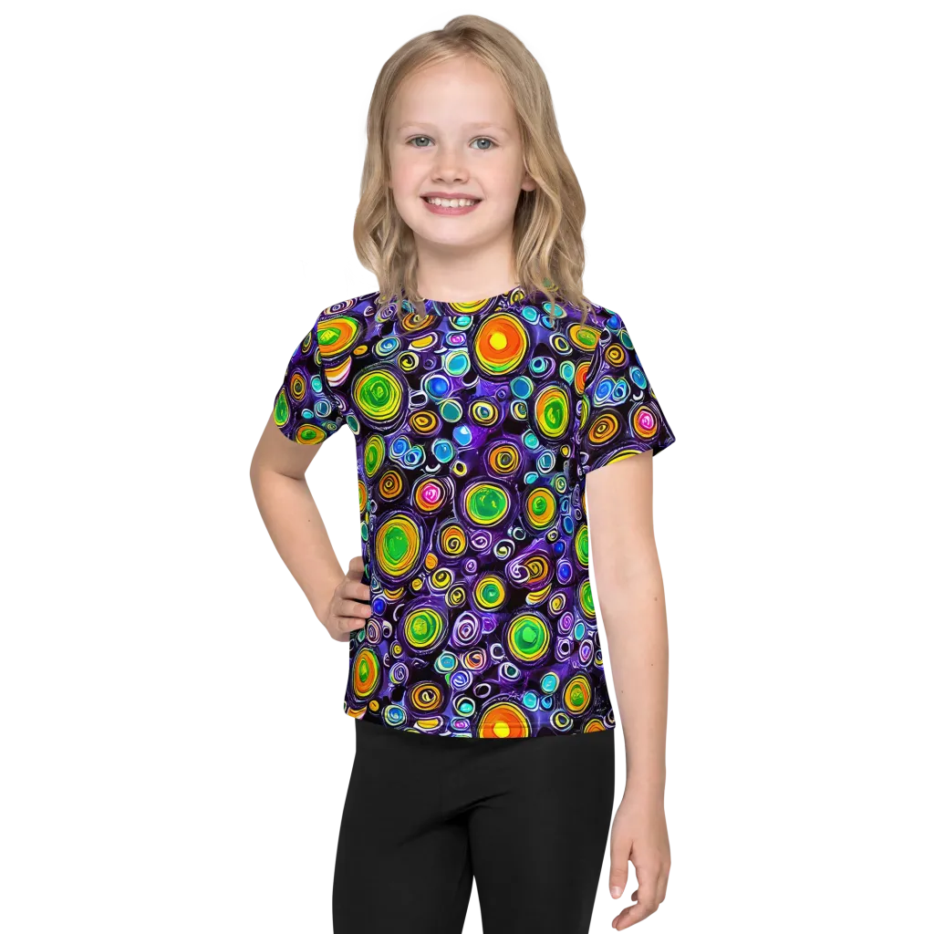 Galaxy Ripple on Kids Crew Neck T-Shirt — Front