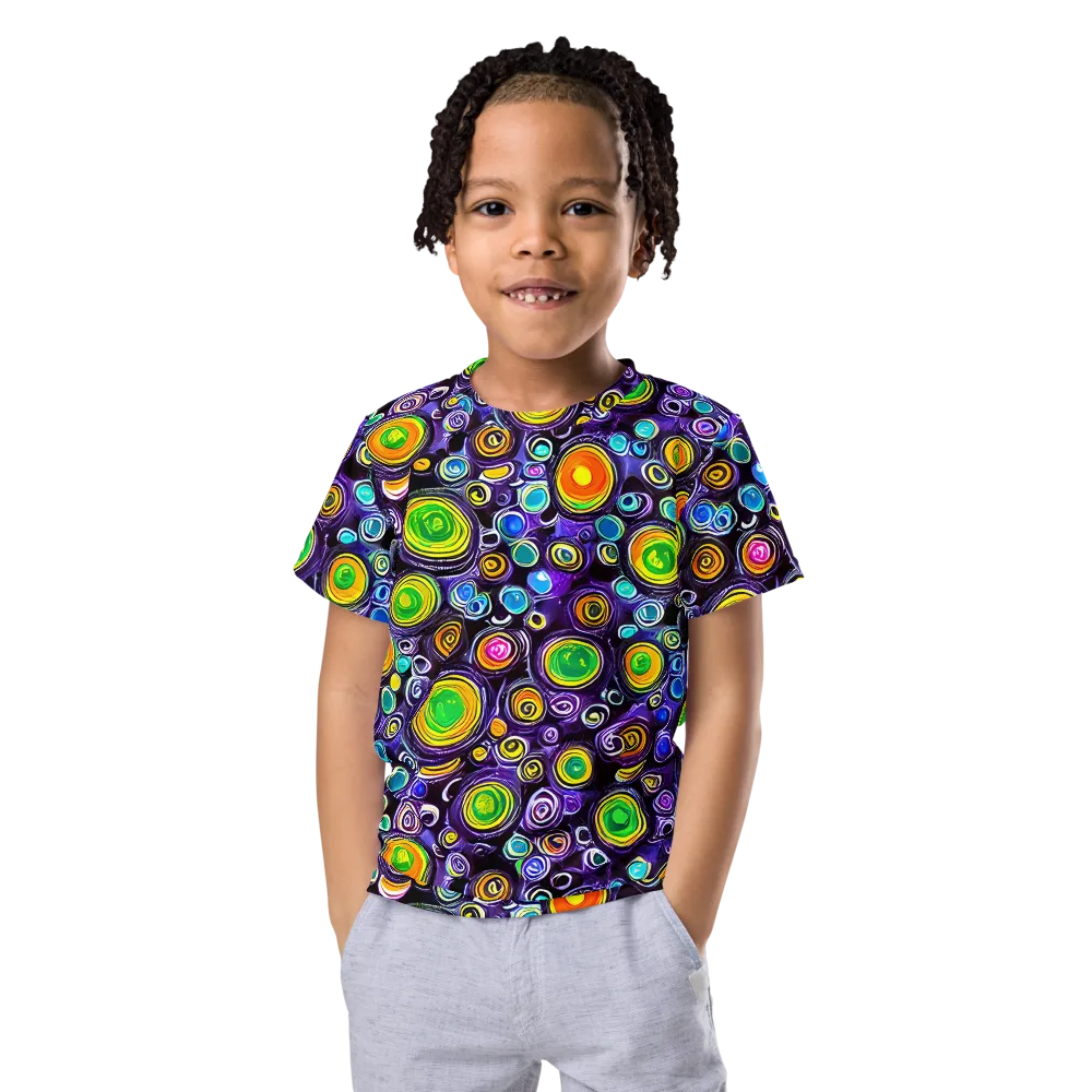 Galaxy Ripple on Kids Crew Neck T-Shirt — Front