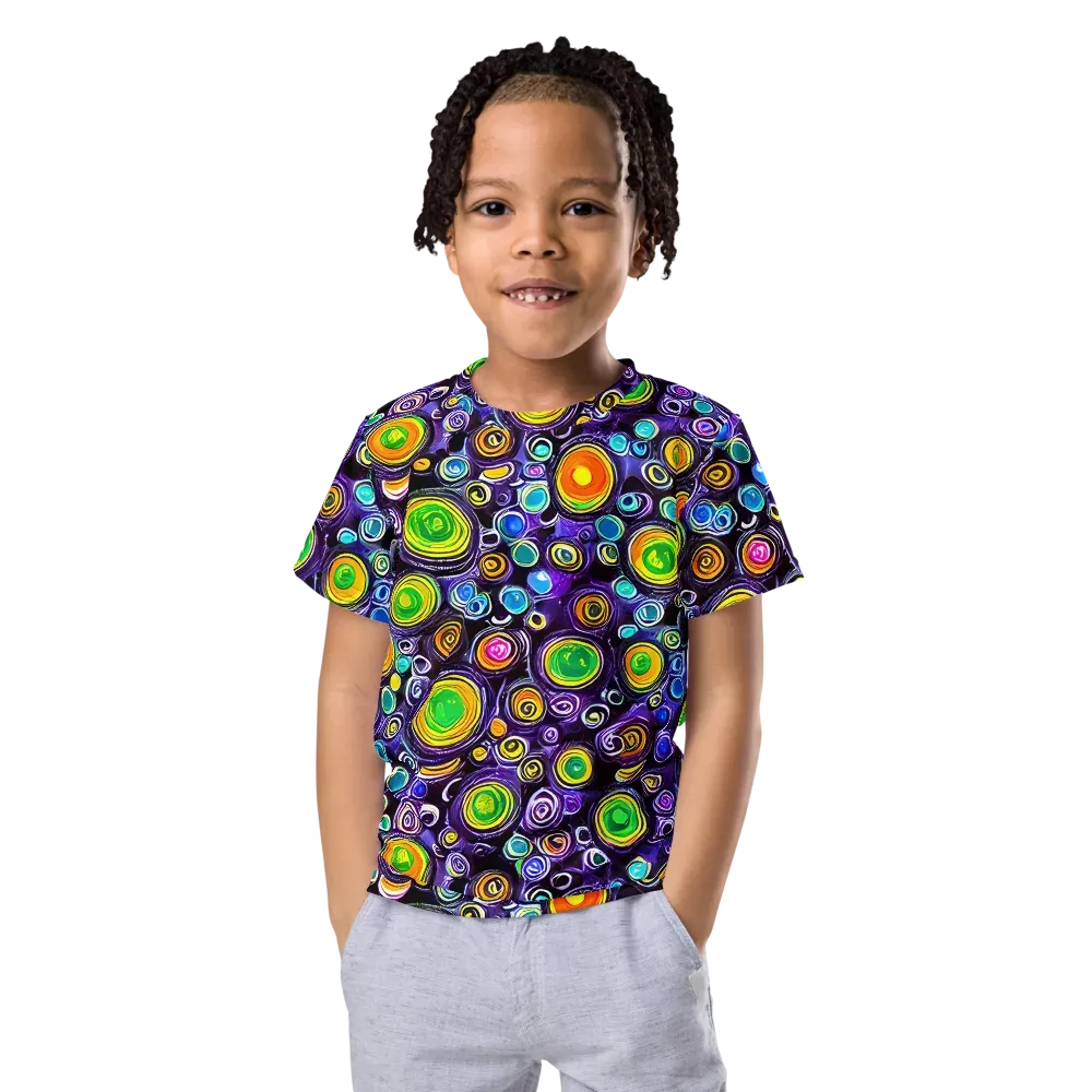 Galaxy Ripple on Kids Crew Neck T-Shirt — Front
