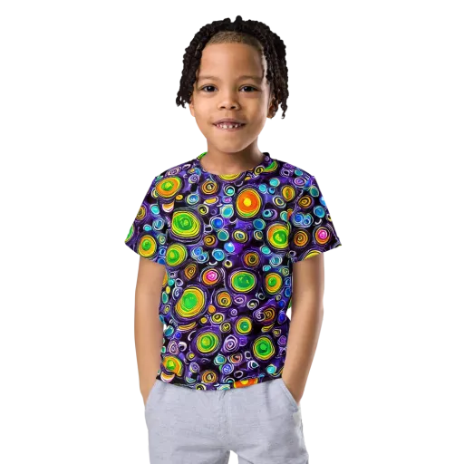Galaxy Ripple on a Kids Crew Neck T-Shirt