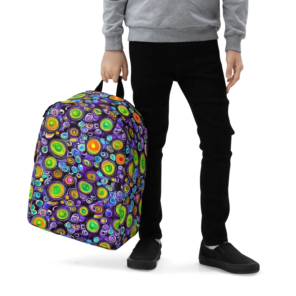 Galaxy Ripple on Minimalist Backpack — Zoomed-in