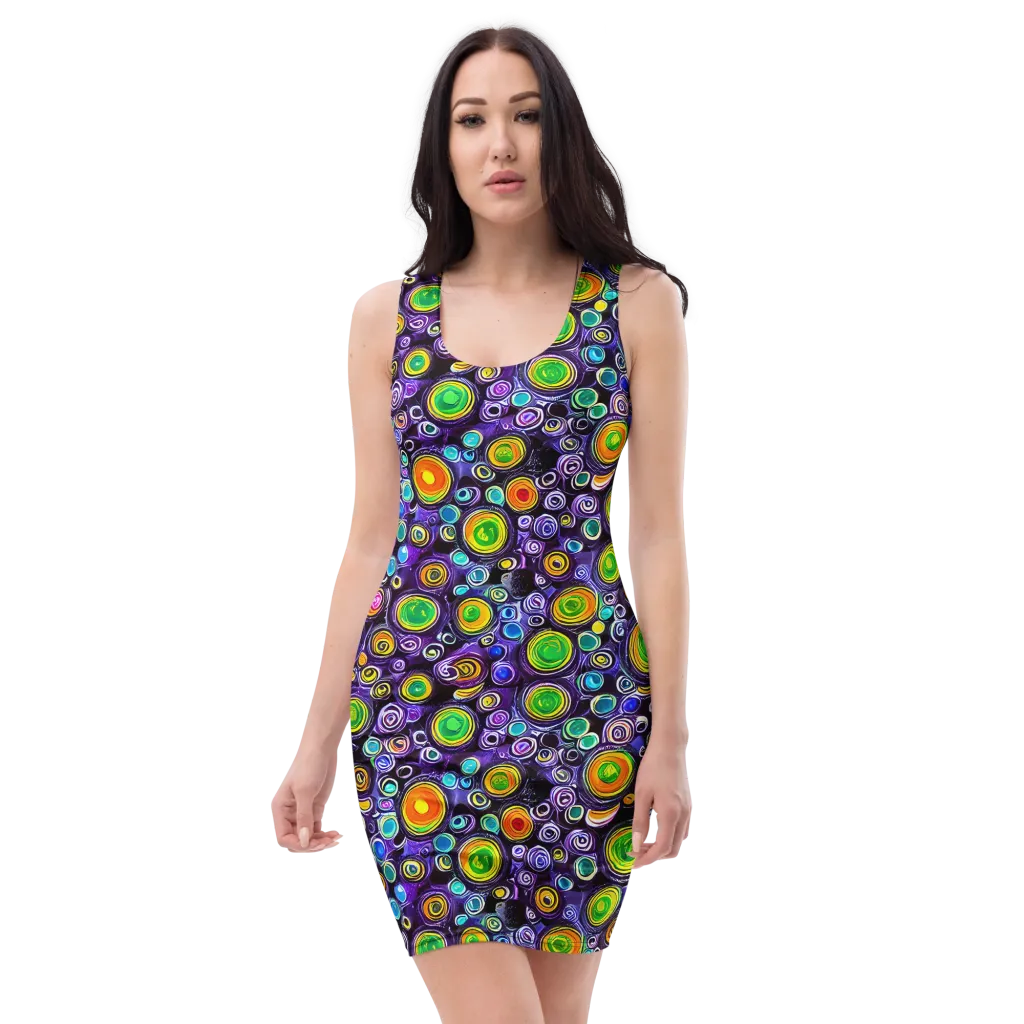 Galaxy Ripple on Bodycon Dress — Front
