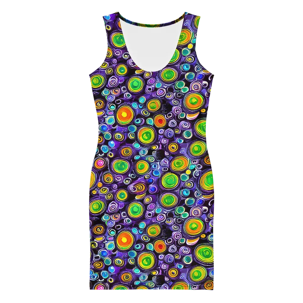 Galaxy Ripple on Bodycon Dress — Front