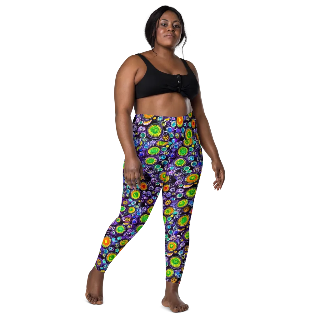 Galaxy Ripple on Leggings with Pockets — Front