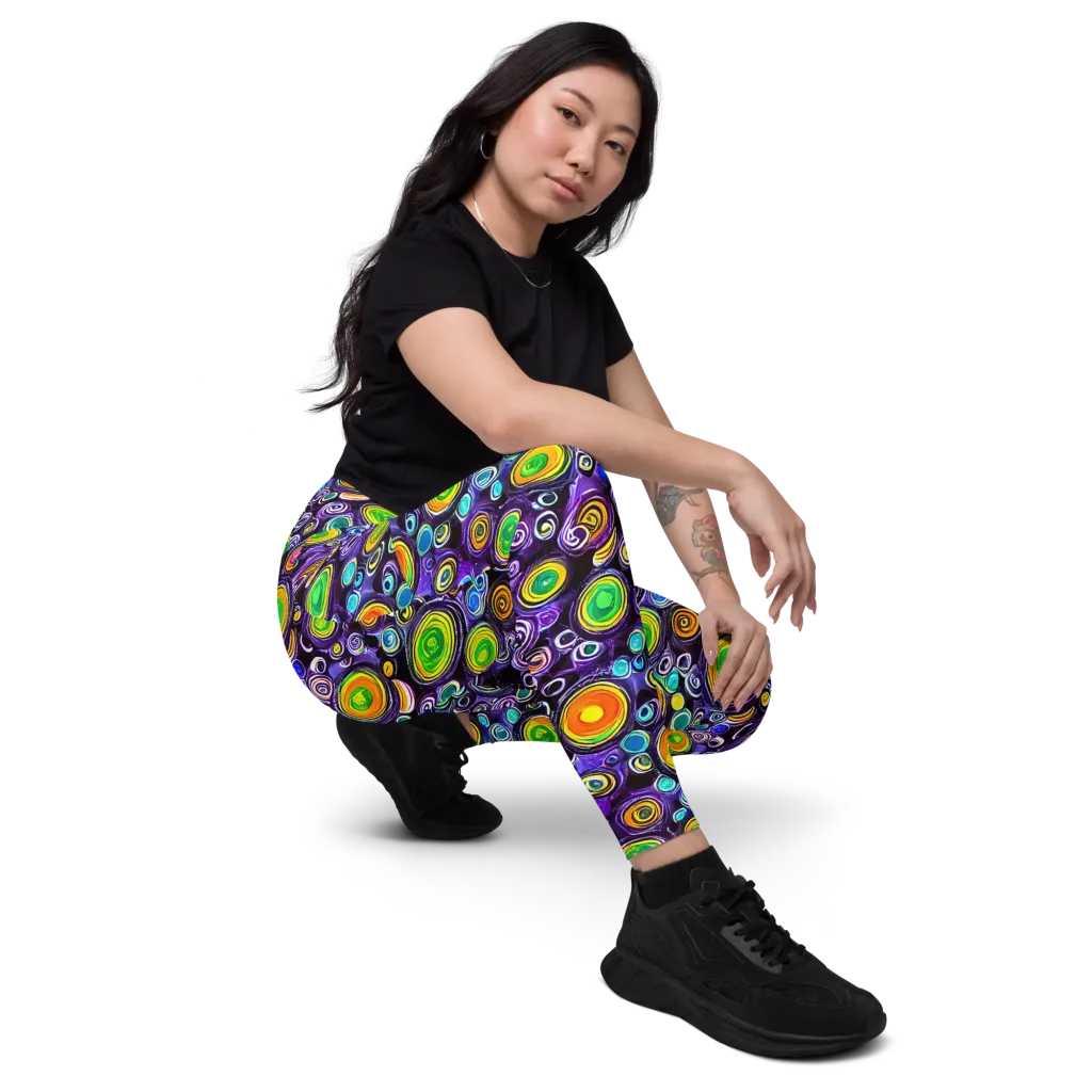 Galaxy Ripple on Leggings with Pockets — Right Front