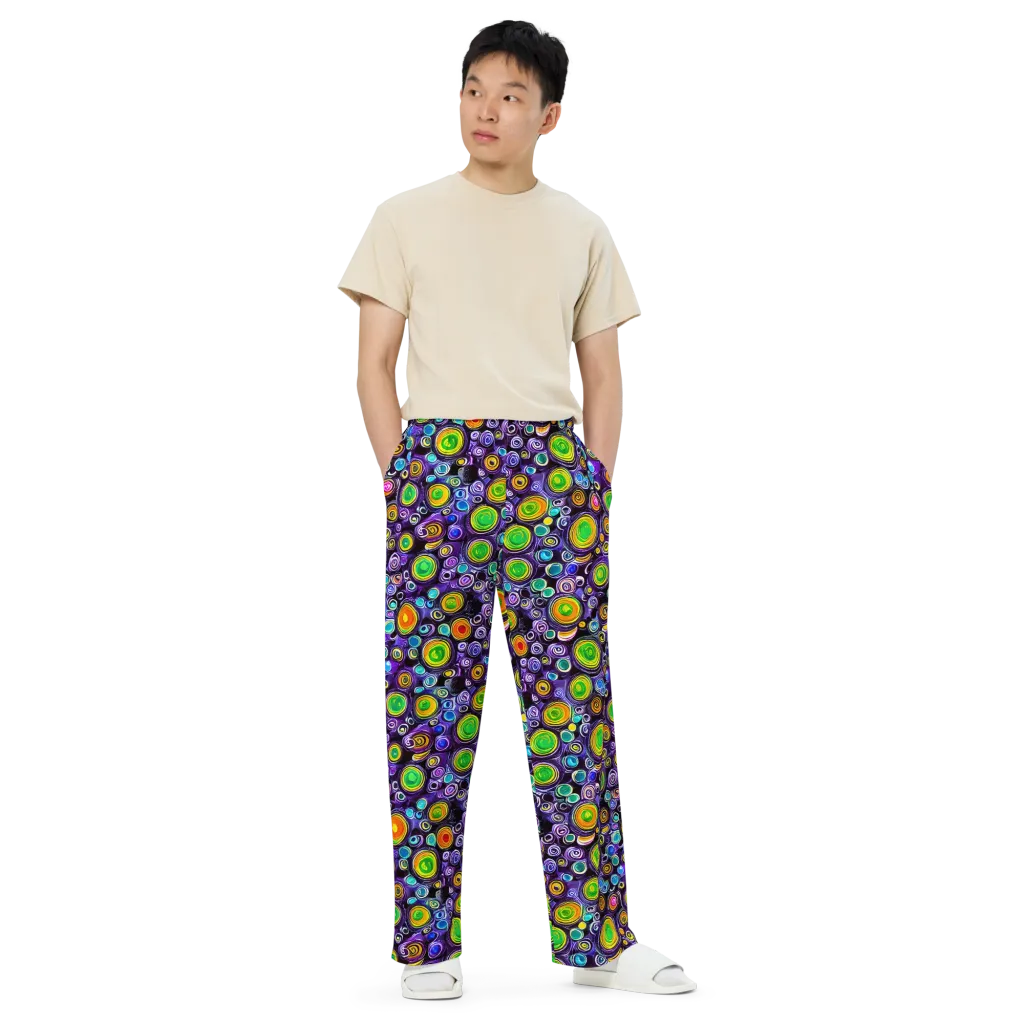 Galaxy Ripple on Wide-Leg Pants — Front