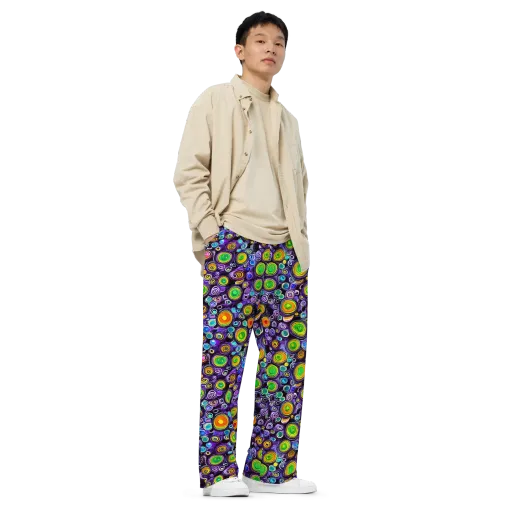 Galaxy Ripple on a Wide-Leg Pants