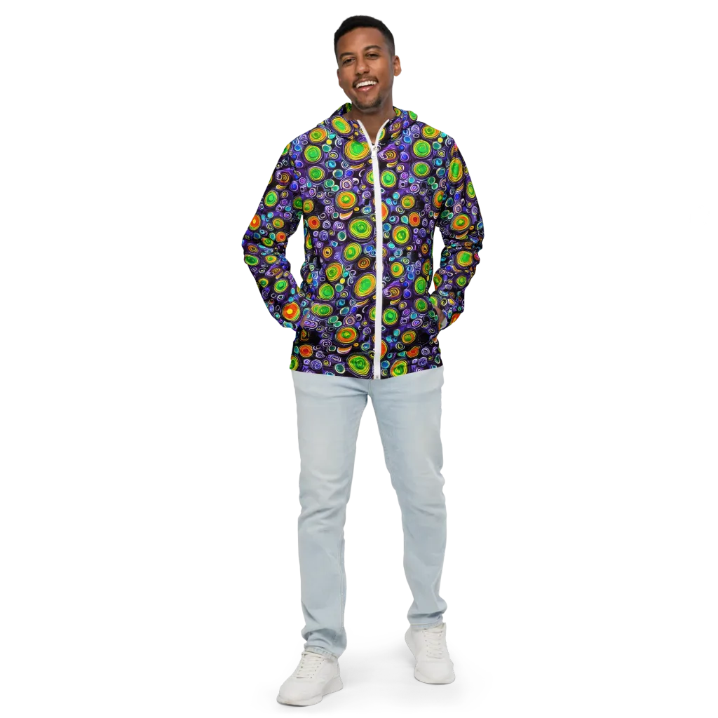 Galaxy Ripple on Men's Windbreaker — Front