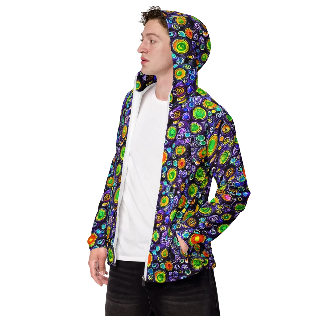Galaxy Ripple on Men's Windbreaker — Left Front