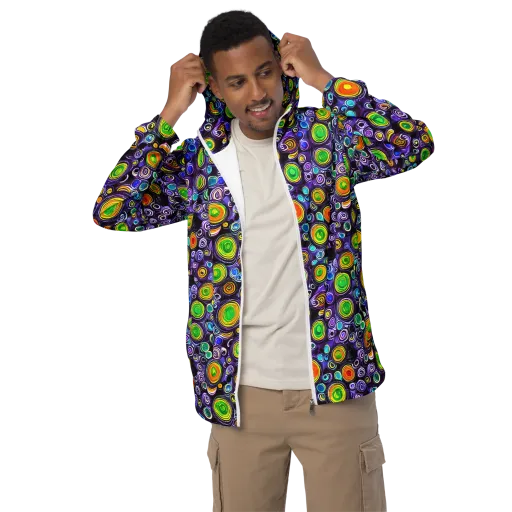 Galaxy Ripple on a Men's Windbreaker