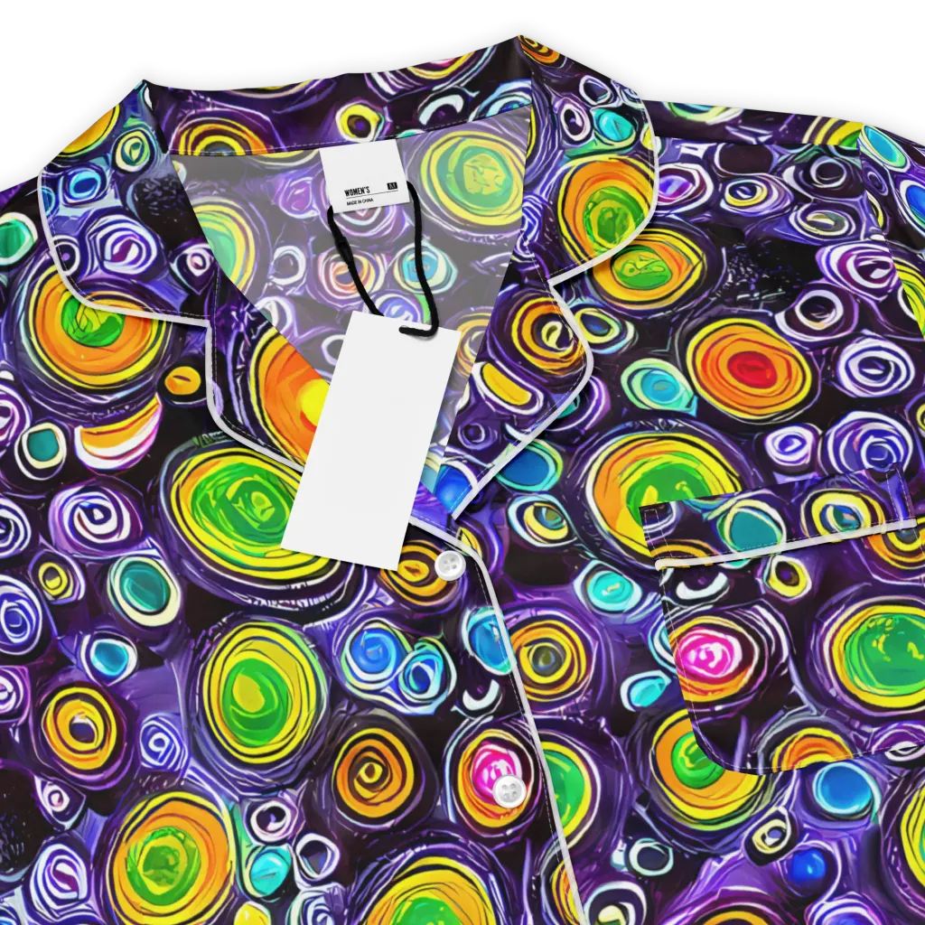 Galaxy Ripple on Women's Short Sleeve Pajama Top — Product details
