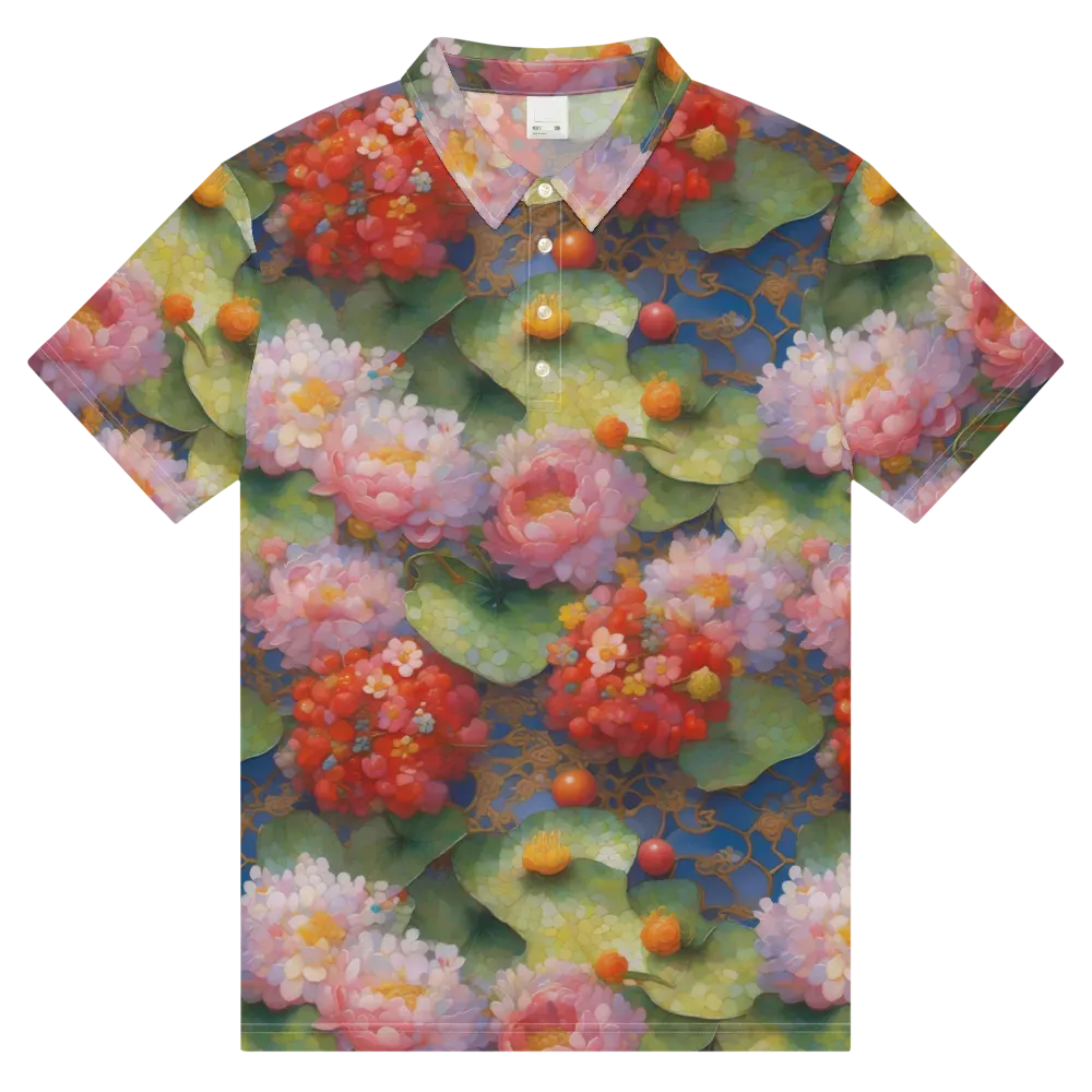 Lotus Royale on Men's Slim Fit Polo Shirt — Front