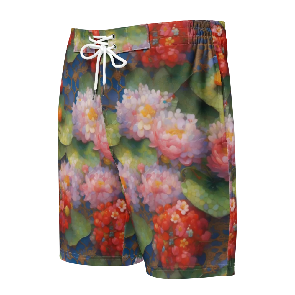 Lotus Royale on Men's Board Shorts — Front