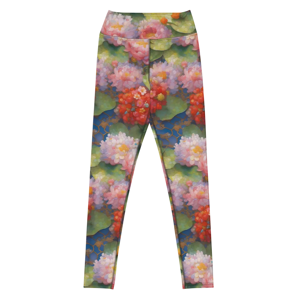 Lotus Royale on Yoga Leggings — Front