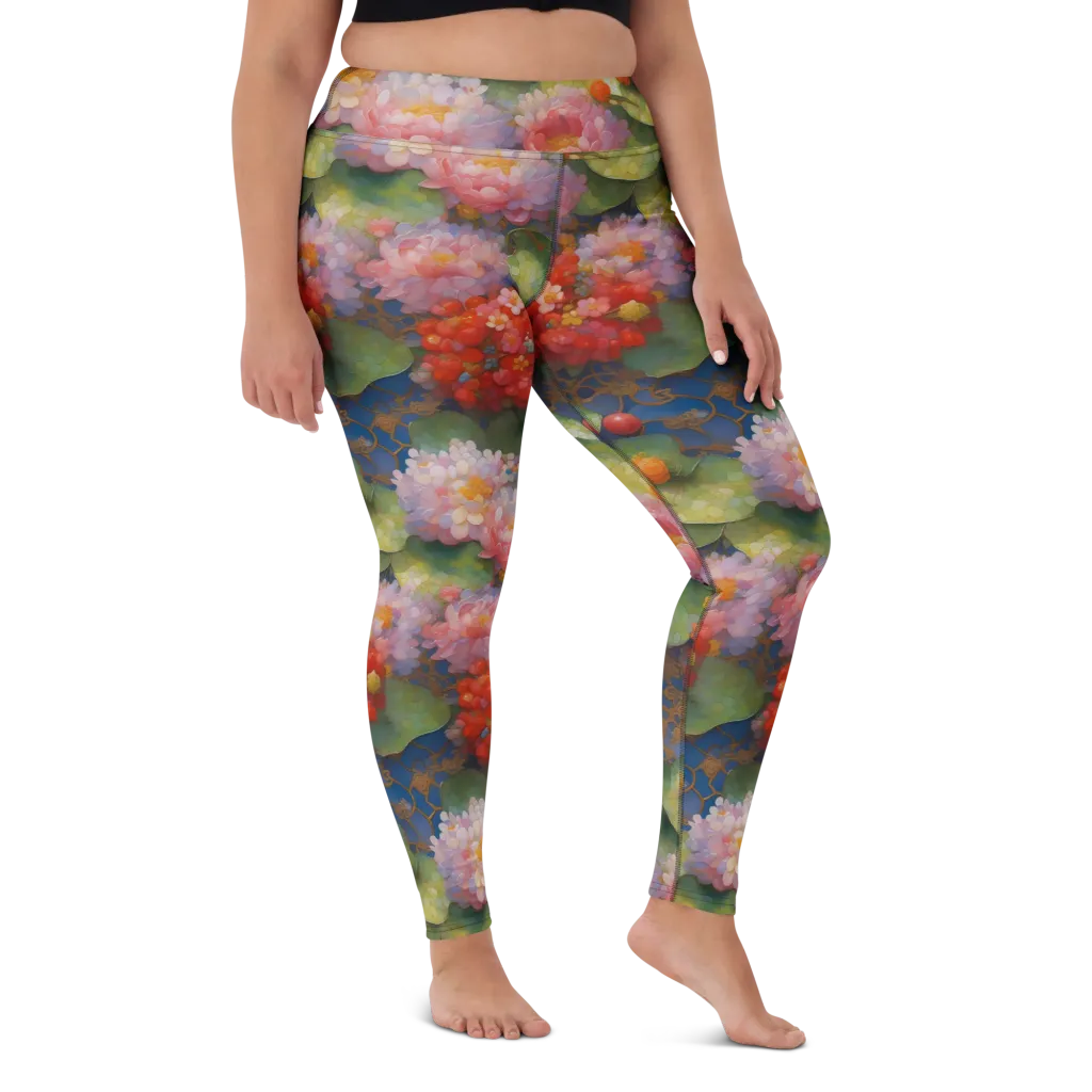 Lotus Royale on Yoga Leggings — Front