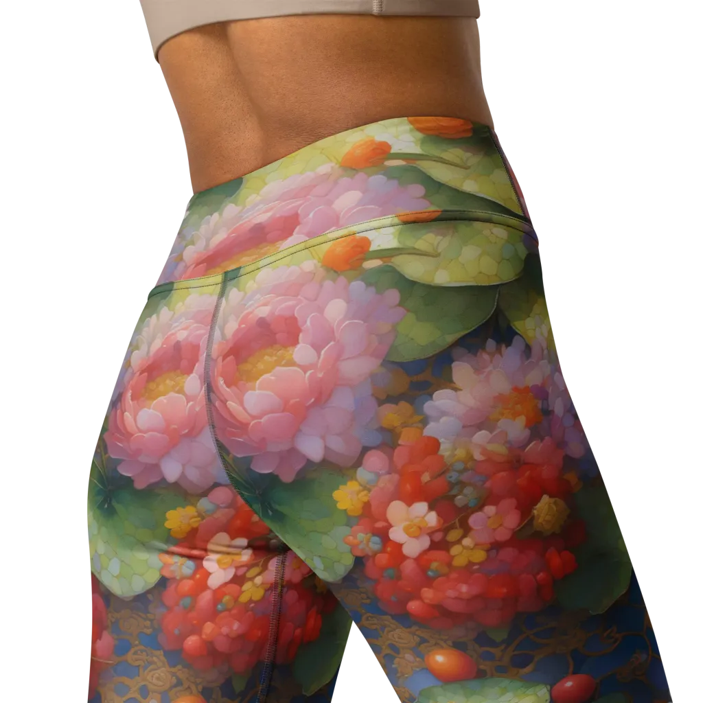 Lotus Royale on Yoga Leggings — Back