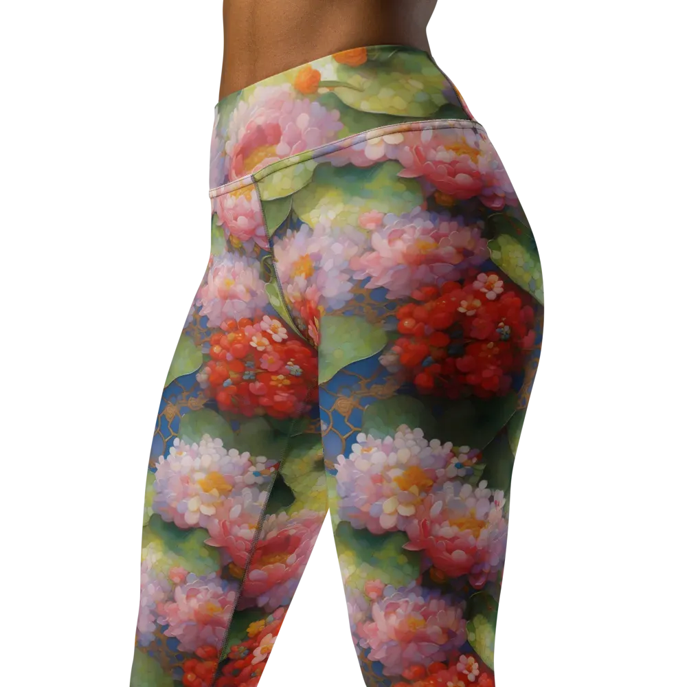 Lotus Royale on Yoga Leggings — Left Front