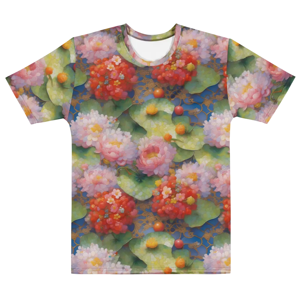 Lotus Royale on Men's Cotton Crew Neck T-Shirt — Front