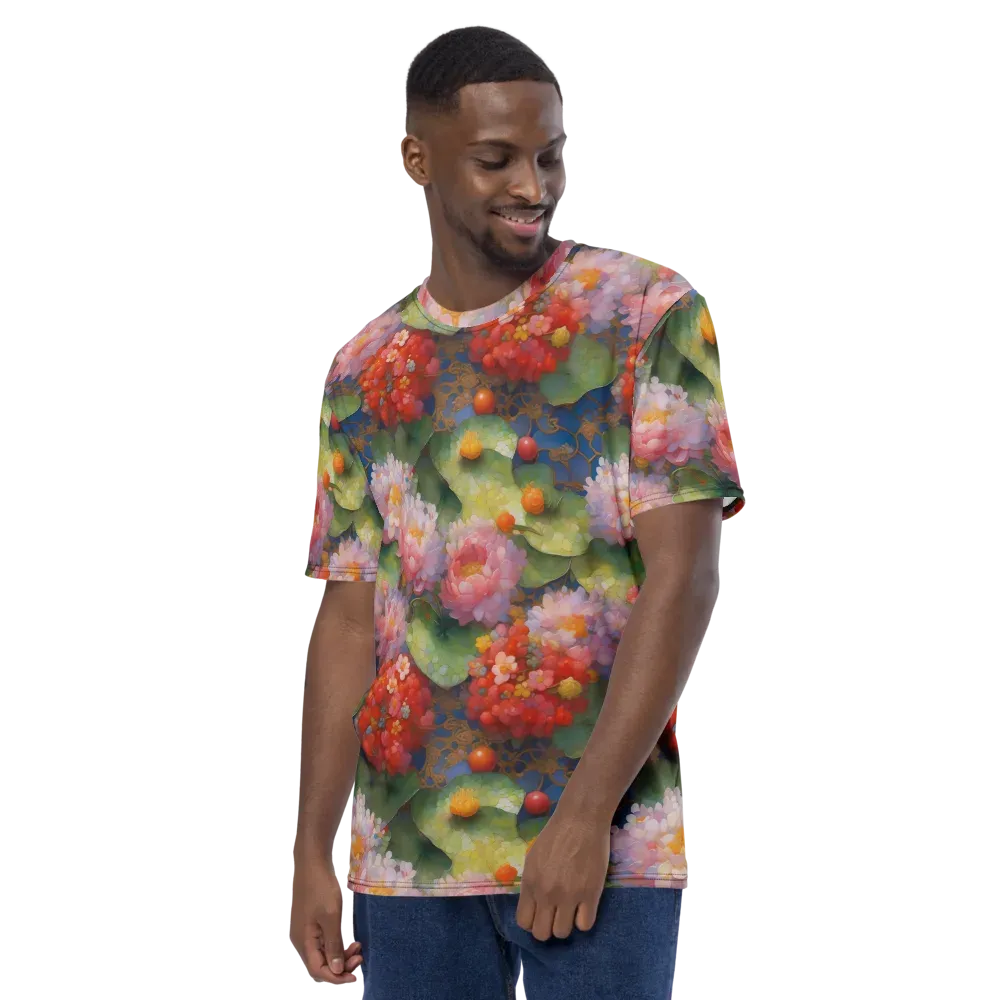 Lotus Royale on Men's Crew Neck T-Shirt — Left