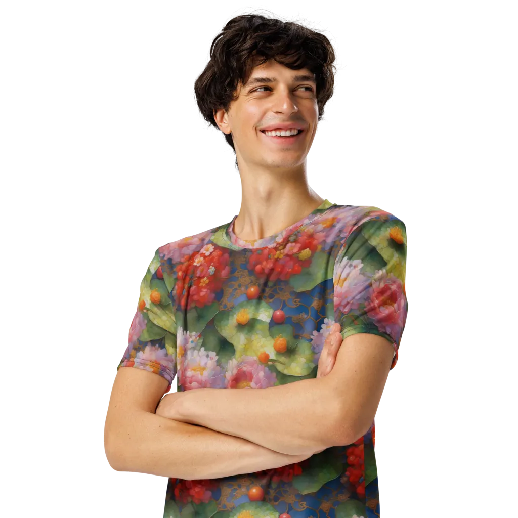 Lotus Royale on Men's Crew Neck T-Shirt — Left Front