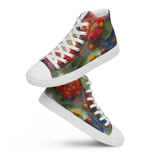 Lotus Royale on a Men's High Top Canvas Shoes