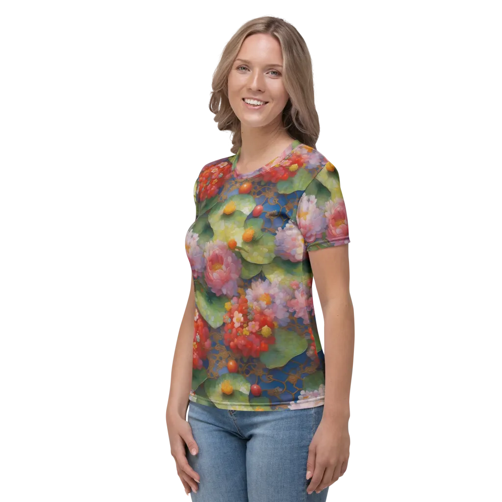 Lotus Royale on Women's Crew Neck T-Shirt — Left