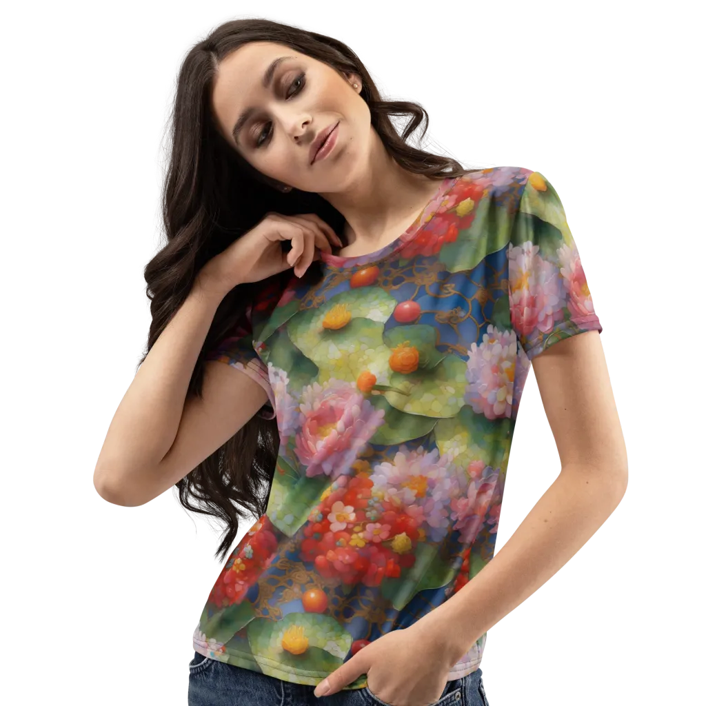 Lotus Royale on Women's Crew Neck T-Shirt — Left Front