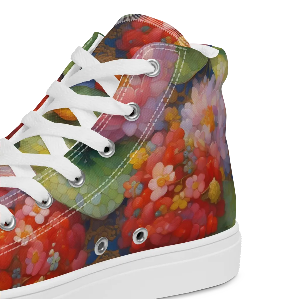 Lotus Royale on Women's High Top Canvas Shoes — Product details 2
