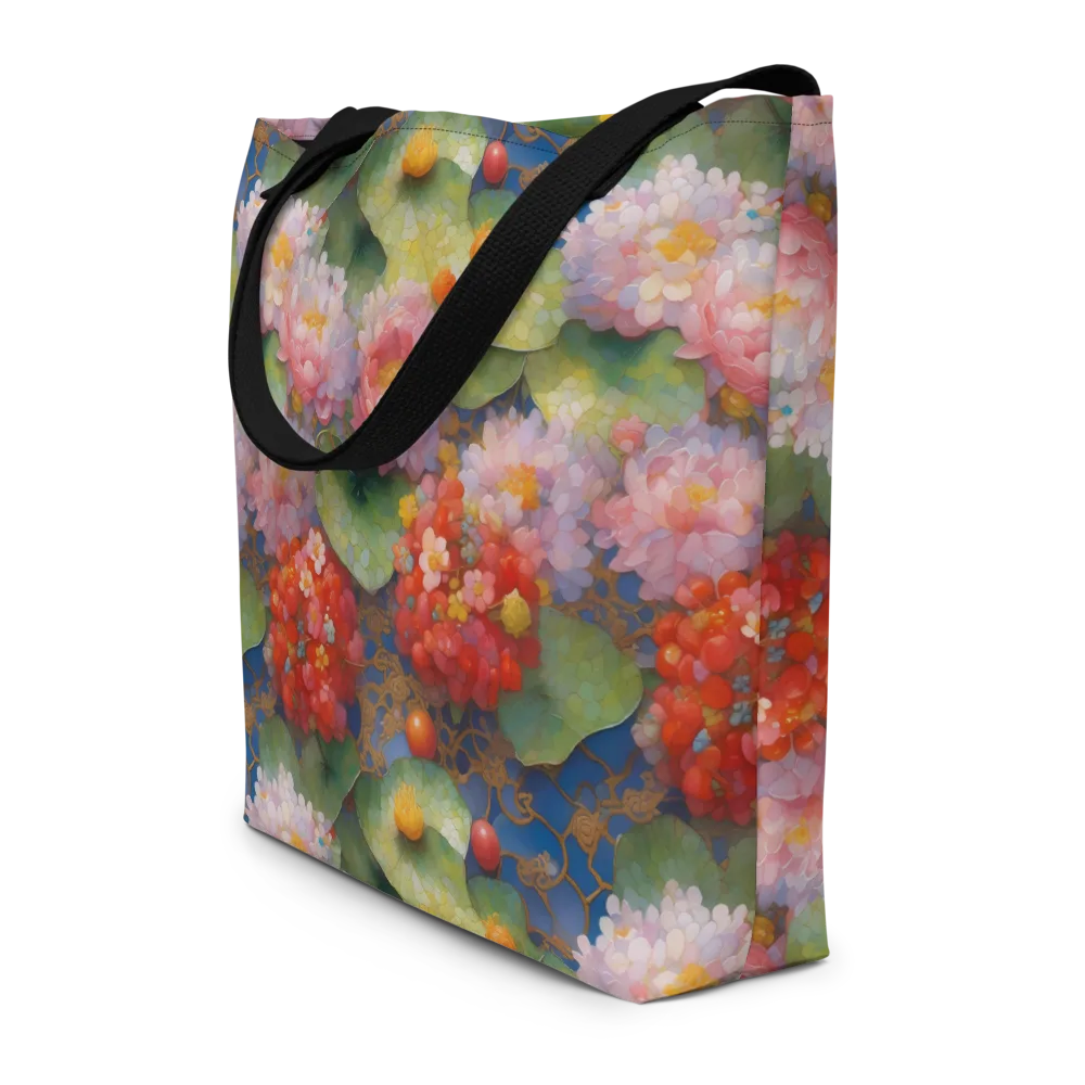 Lotus Royale on Large Tote Bag W/ Pocket — Front