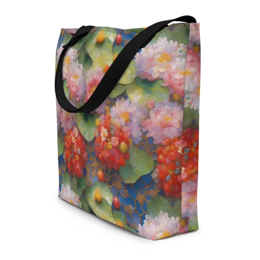Lotus Royale on Large Tote Bag W/ Pocket — Front