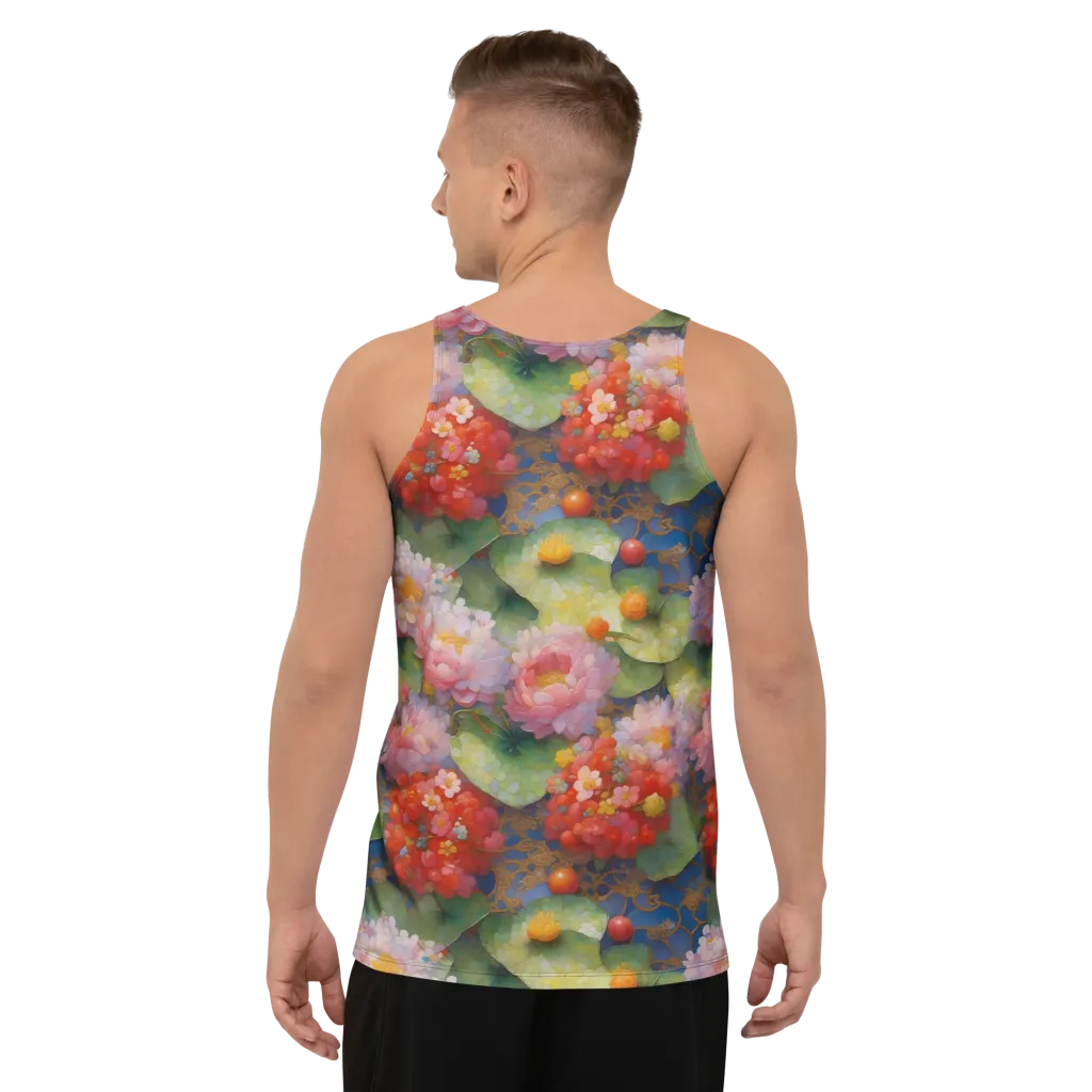 Lotus Royale on Men's Tank Top — Back