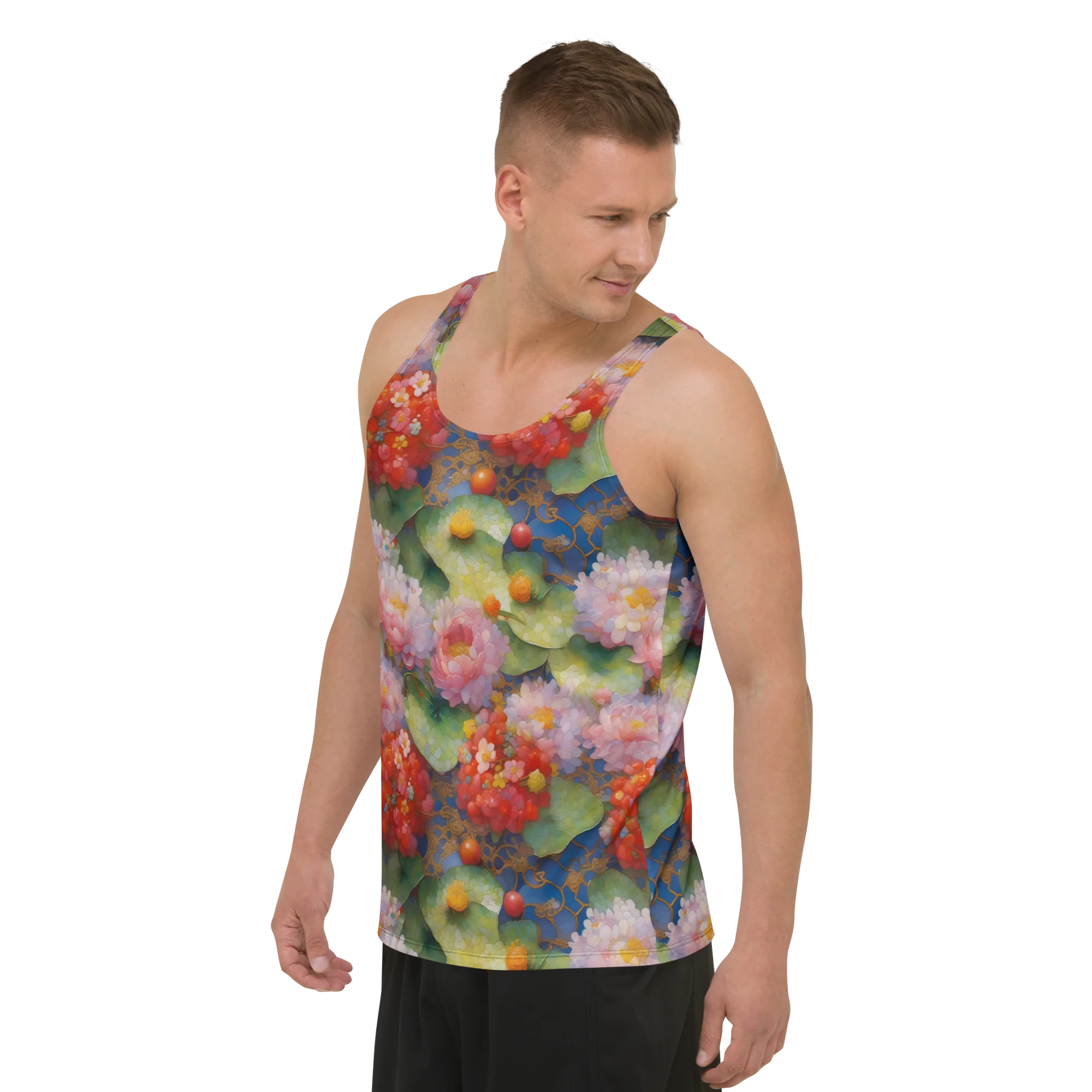 Lotus Royale on Men's Tank Top — Left Front