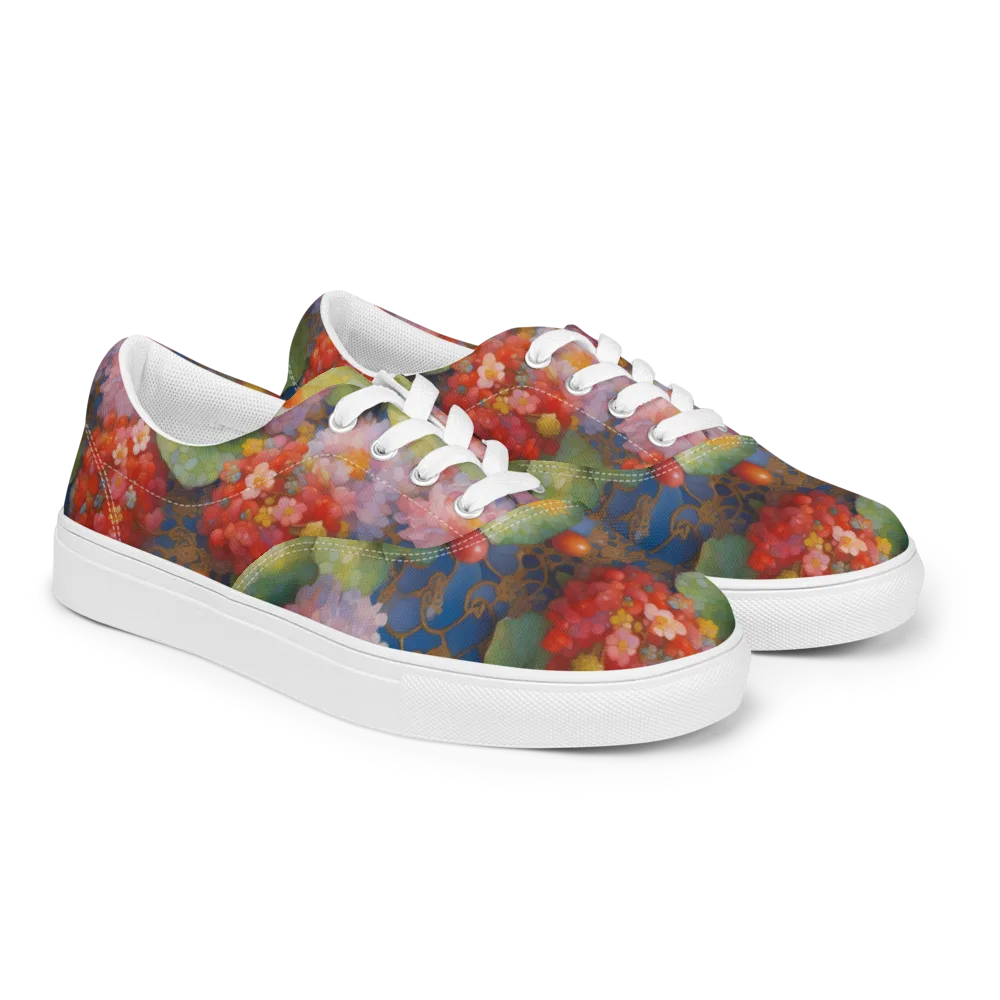 Lotus Royale on Men's Lace-Up Canvas Shoes — Right Front