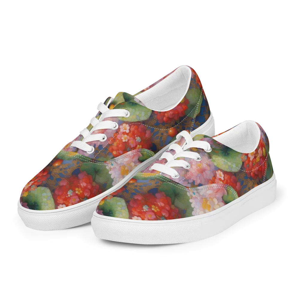 Lotus Royale on Men's Lace-Up Canvas Shoes — Left Front