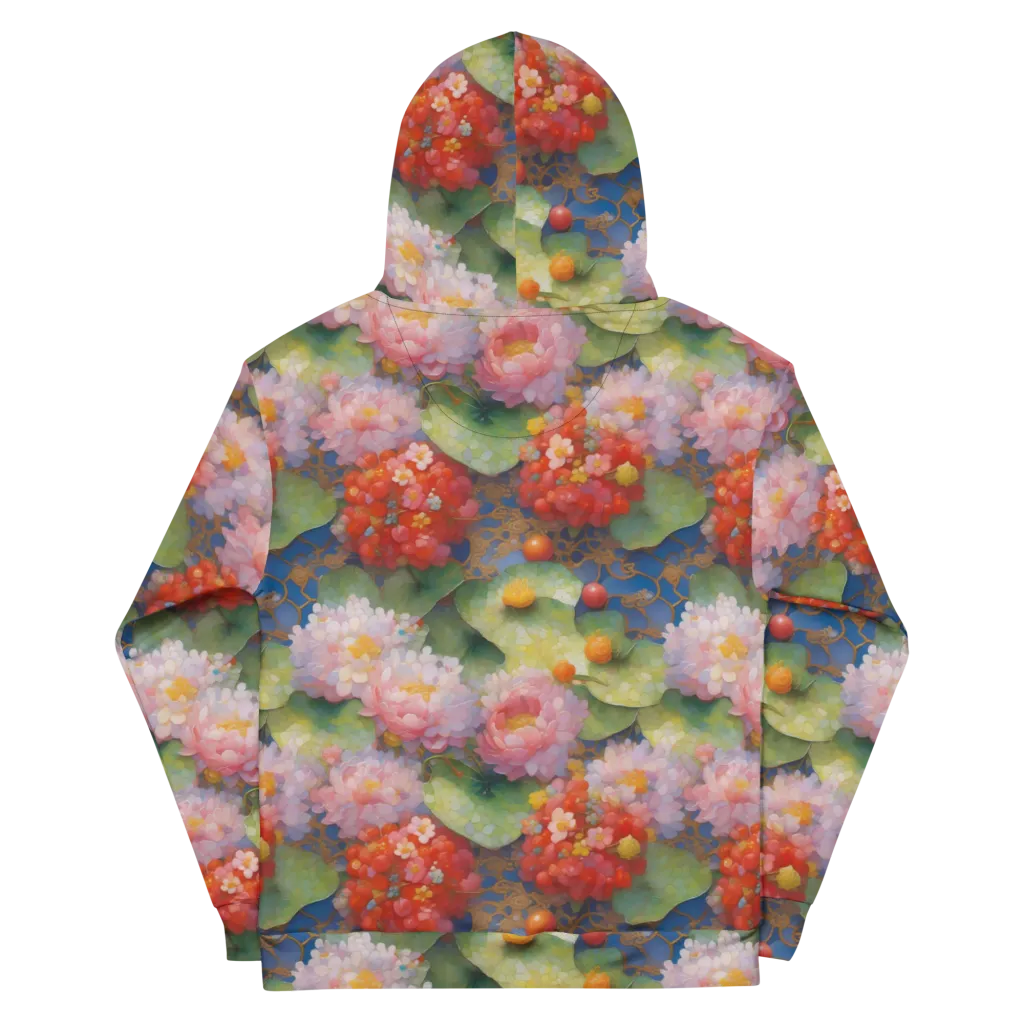 Lotus Royale on Cotton Hoodie — Back