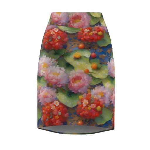Lotus Royale on a Pencil Skirt