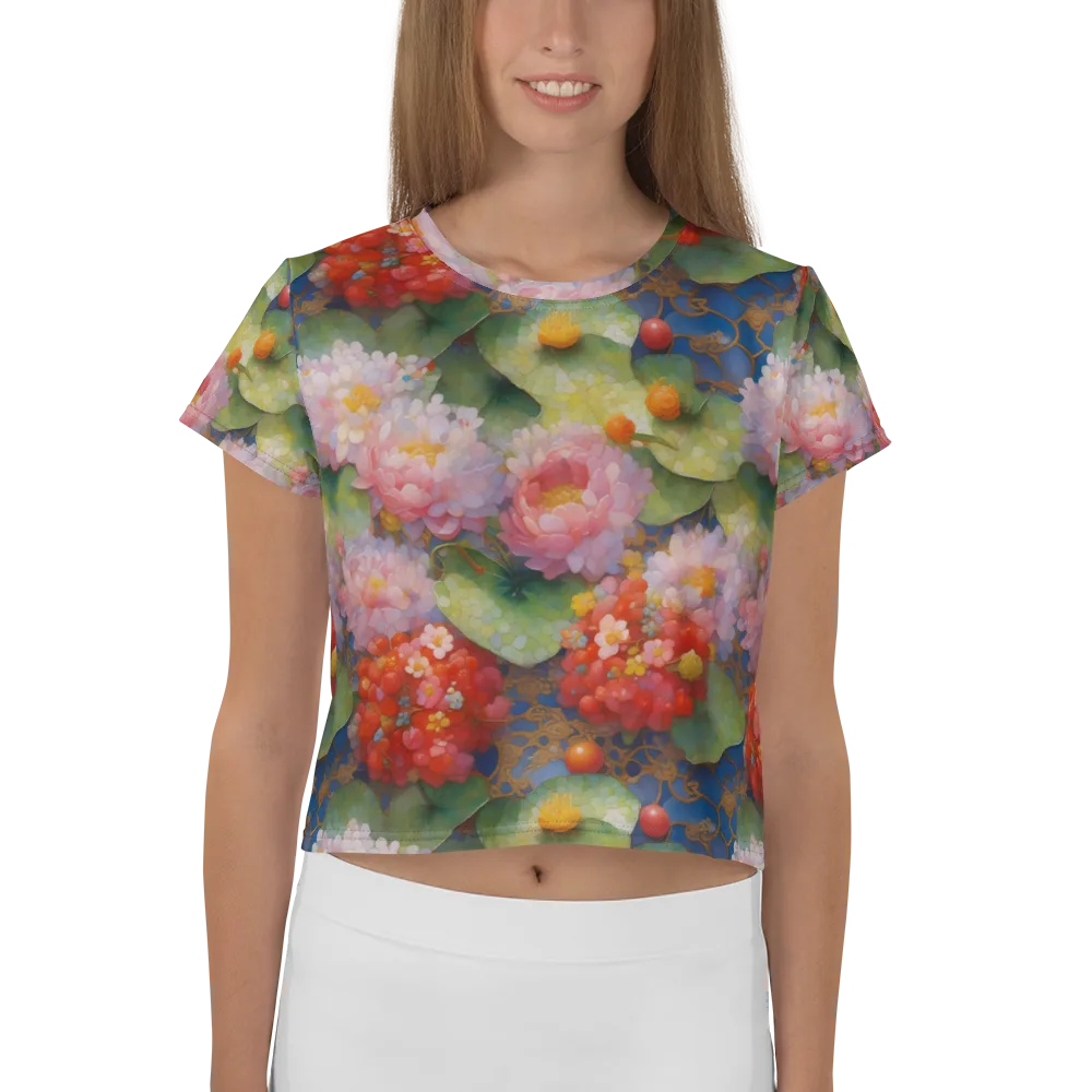 Lotus Royale on Crop Tee — Front