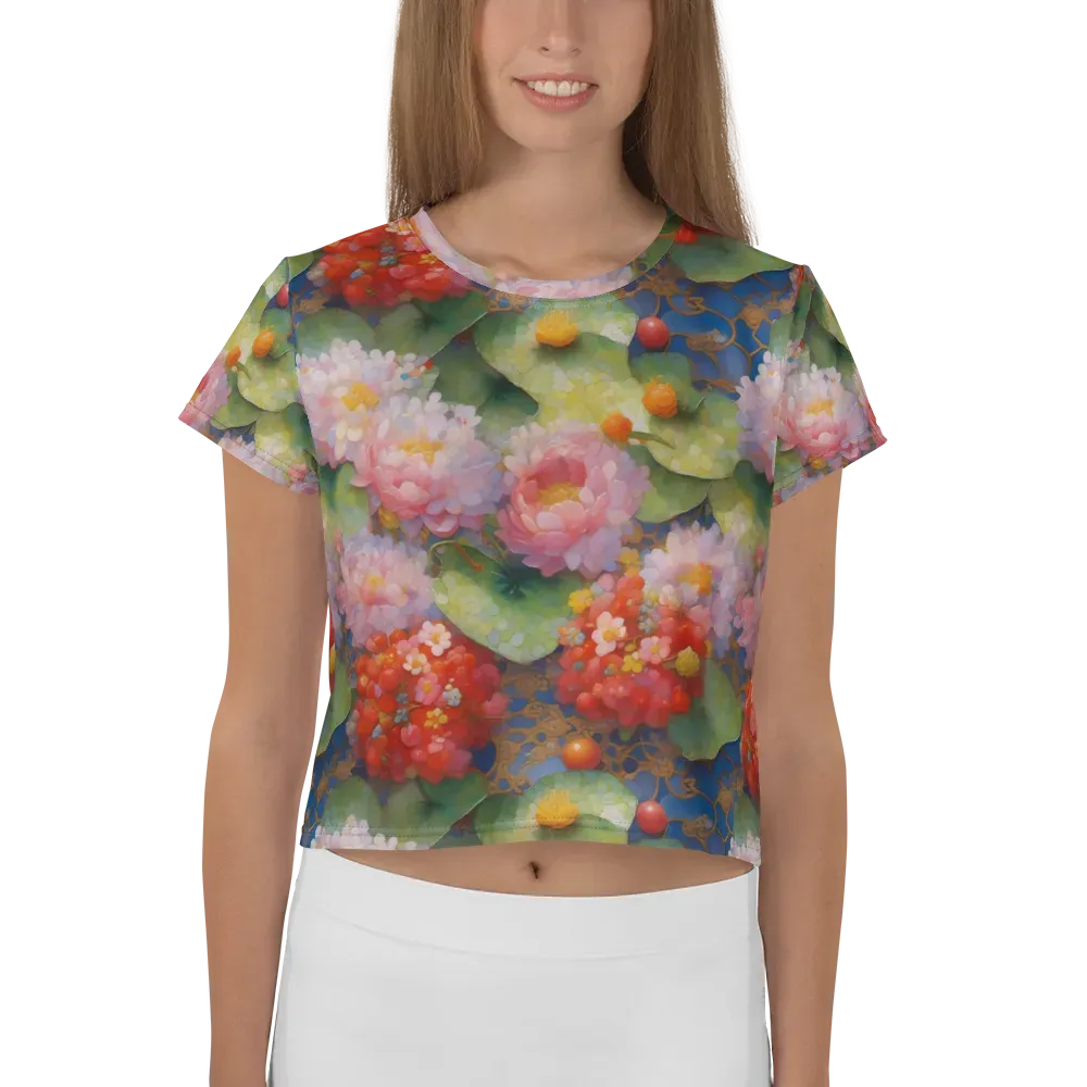 Lotus Royale on Crop Tee — Front