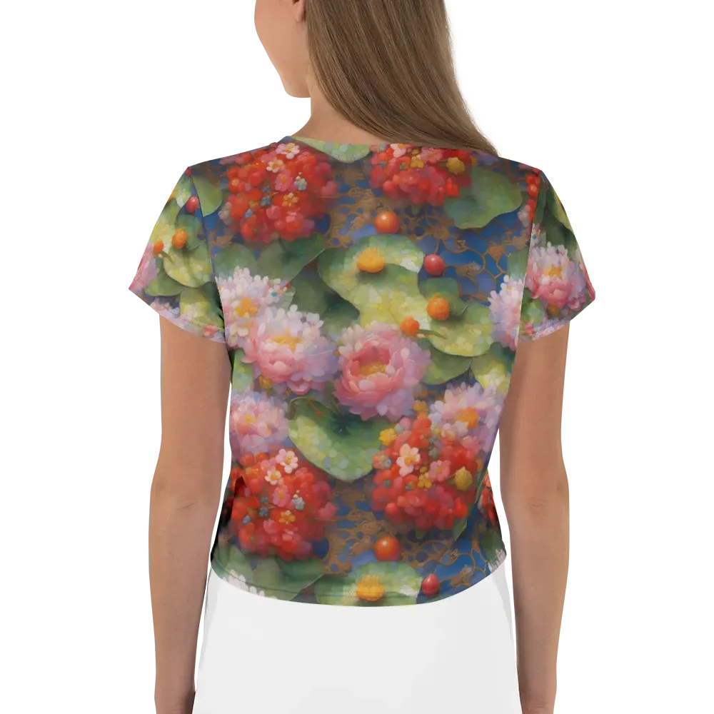 Lotus Royale on Crop Tee — Back