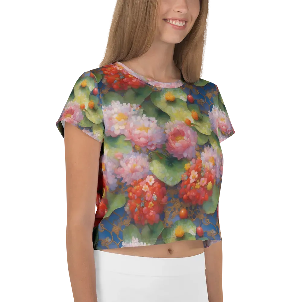Lotus Royale on Crop Tee — Right