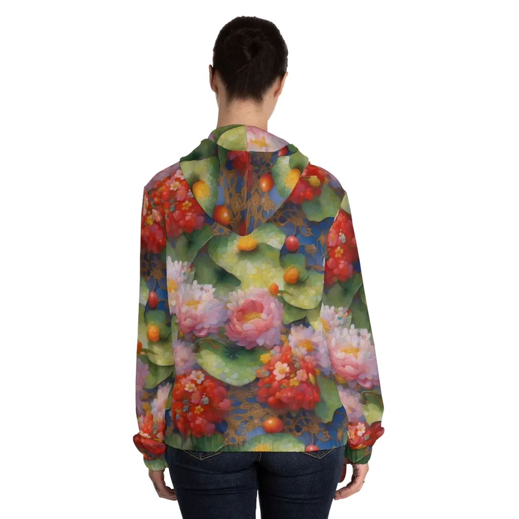 Lotus Royale on Women's Full-Zip Hoodie — Back On Person