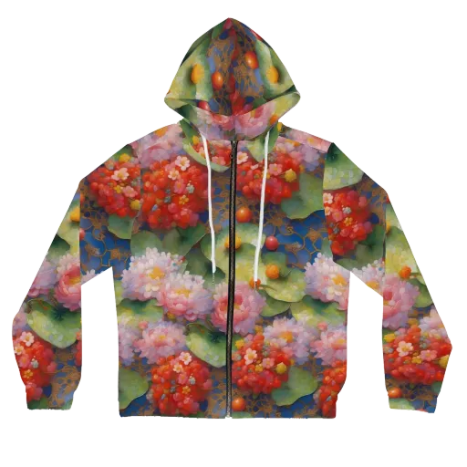 Lotus Royale on a Women's Full-Zip Hoodie