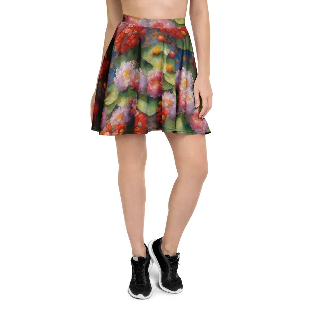 Lotus Royale on Skater Skirt — Front