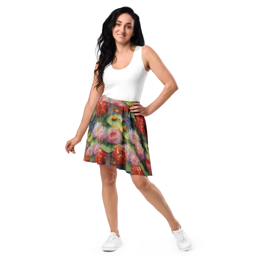 Lotus Royale on Skater Skirt — Front
