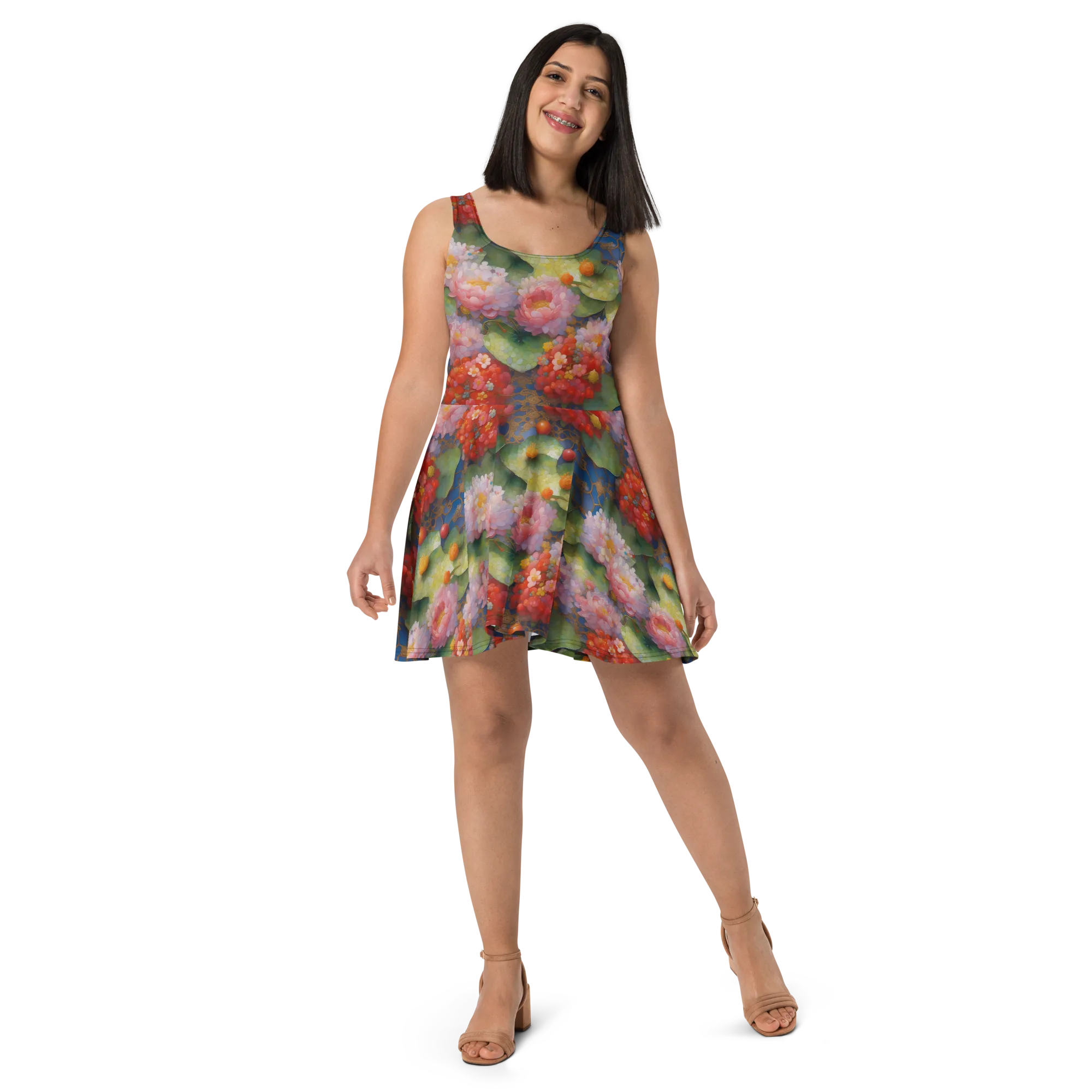 Lotus Royale on Skater Dress — Front