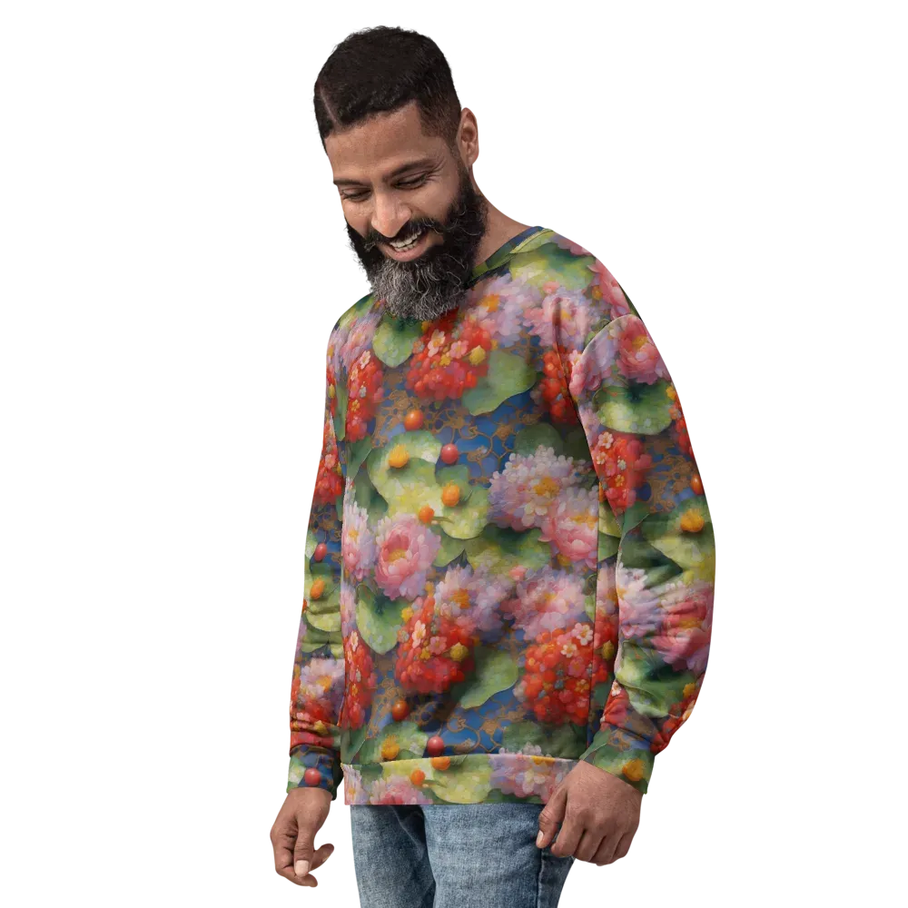 Lotus Royale on Sweatshirt — Left Front